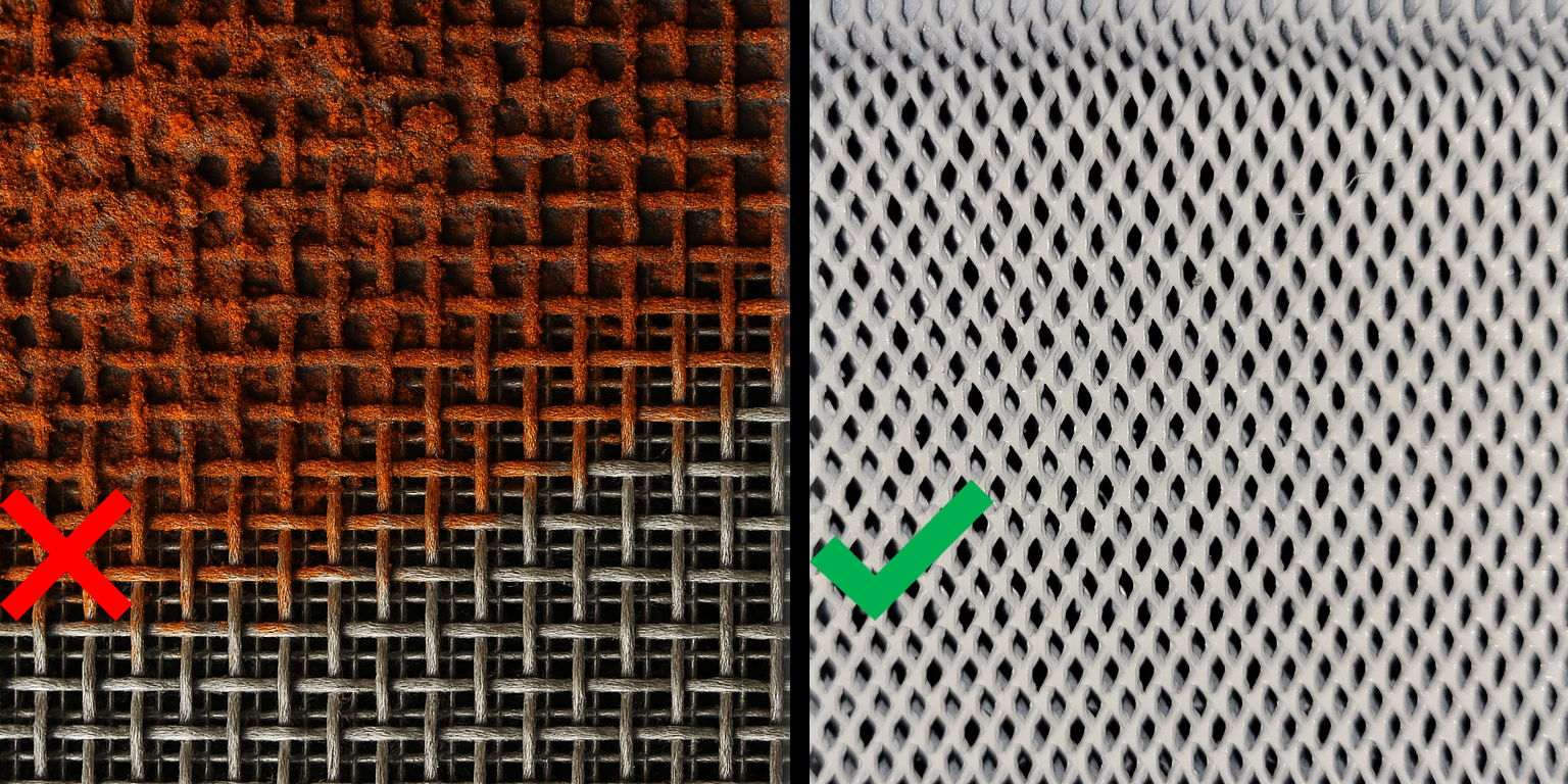 Aluminum mesh vs stainless steel mesh comparison showing superior corrosion resistance and performance